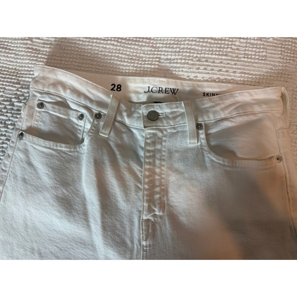 J. Crew White Skinny Flare Jeans Women's Size 28 Modern Flare Denim Pants - Picture 6 of 7